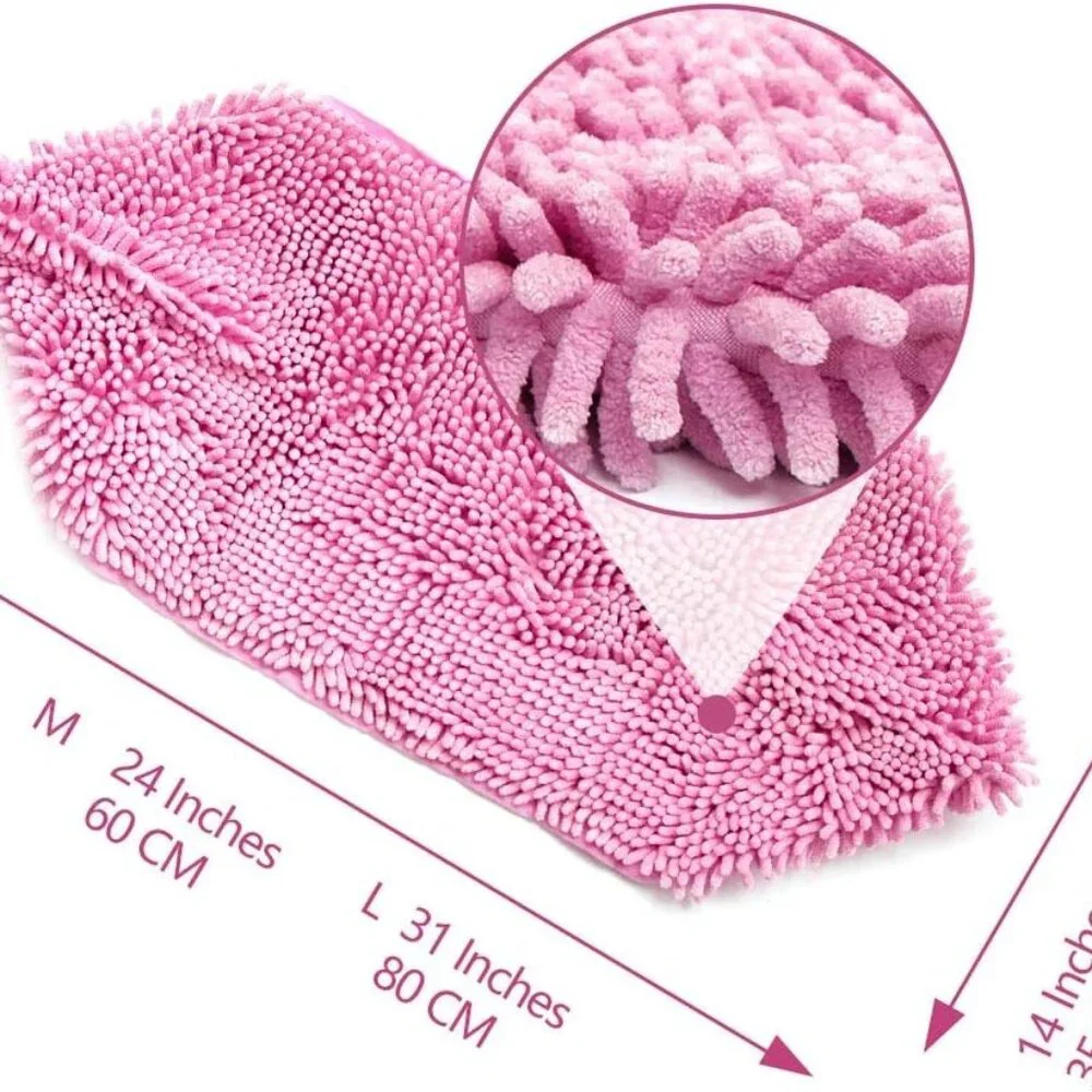 Quick-Drying Chenille Pet Cleaning Towel Eco-Friendly Foldable Dog Bath Glove